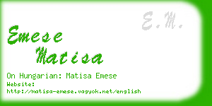 emese matisa business card